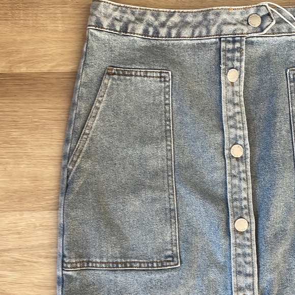 Stitch and Feather Pocket Detail Midi Skirt Medium Denim sz M - Picture 5 of 15